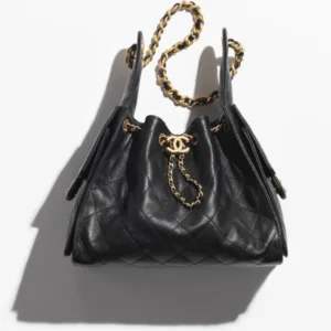 Chanel 25 - Grained Calfskin & Gold-Tone Metal White